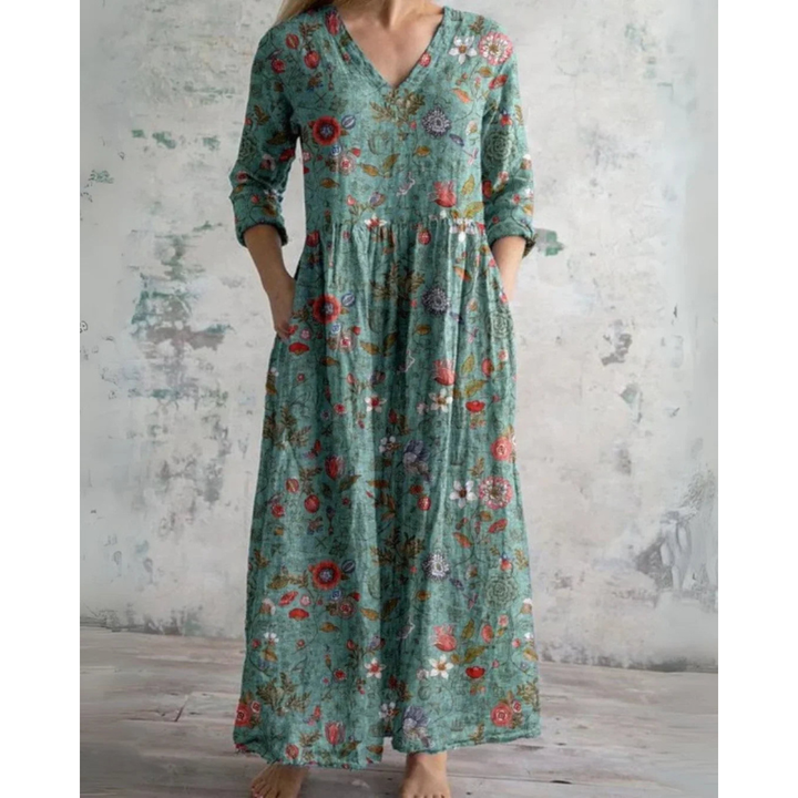 ÉLÉANOR | ROBE MAXI FLORALE VINTAGE