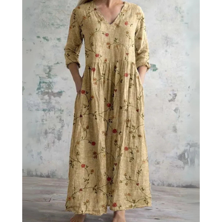 ÉLÉANOR | ROBE MAXI FLORALE VINTAGE