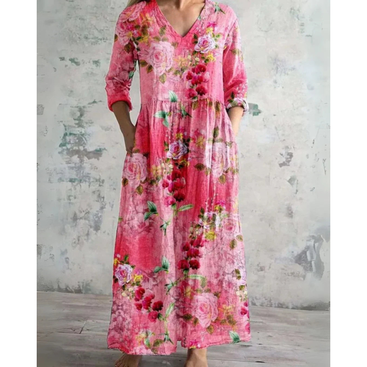 ÉLÉANOR | ROBE MAXI FLORALE VINTAGE