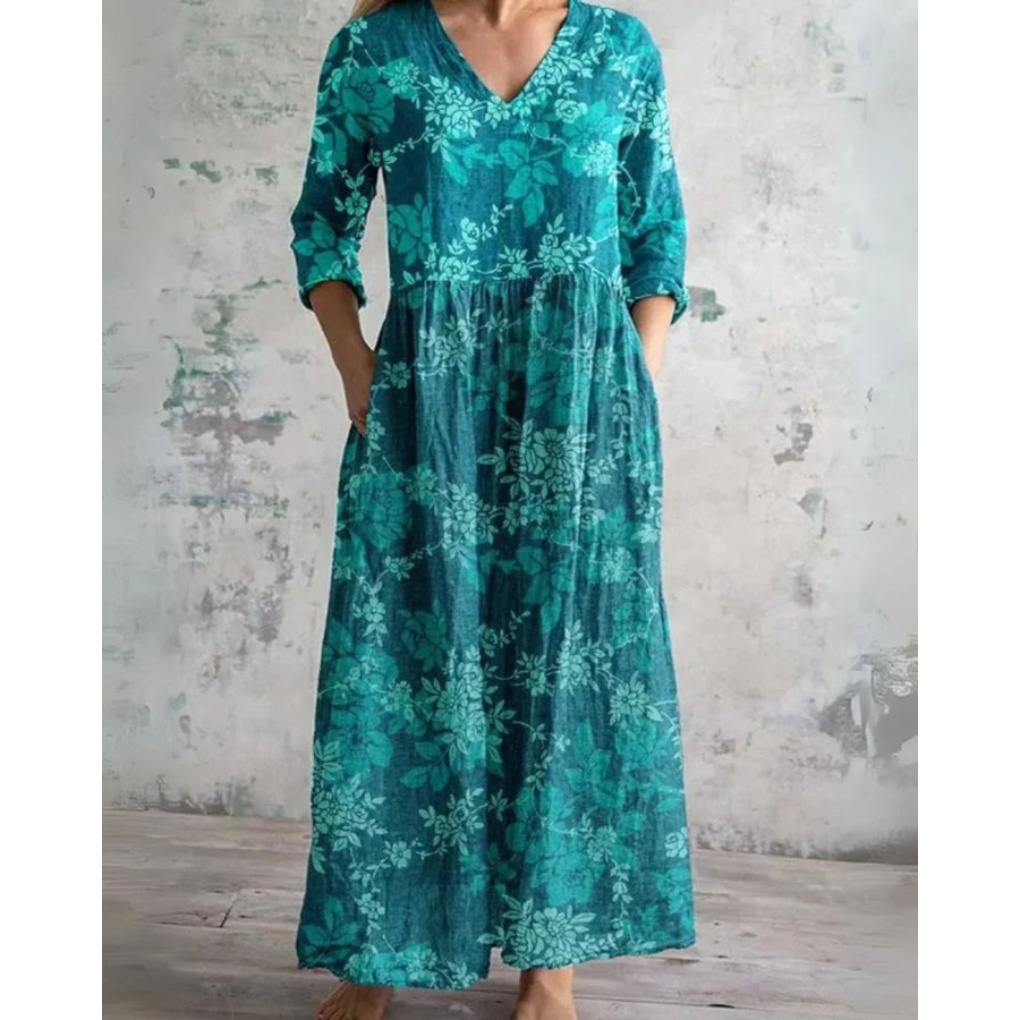 ÉLÉANOR | ROBE MAXI FLORALE VINTAGE