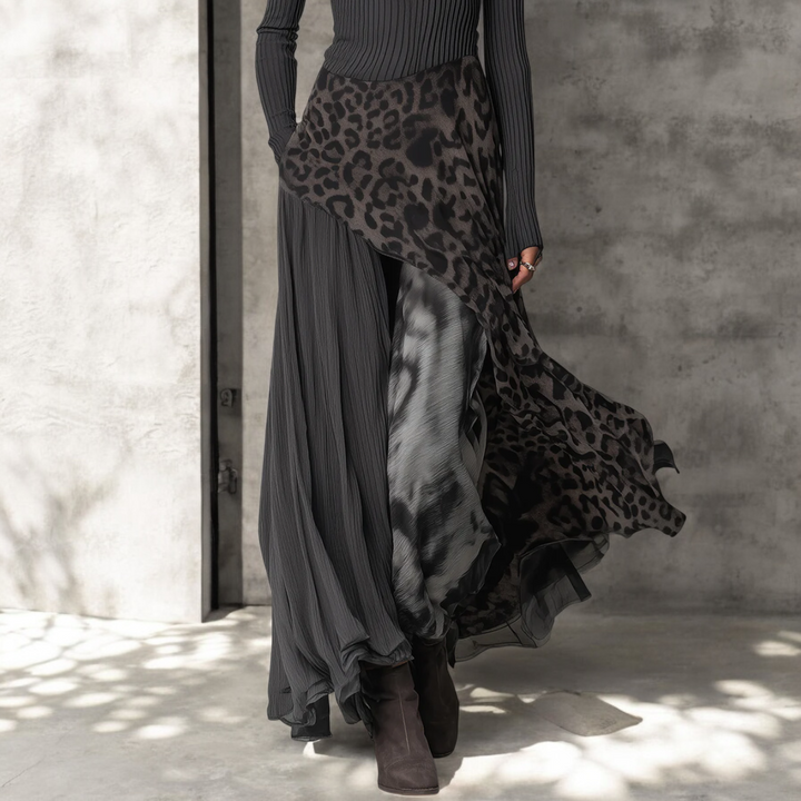 NKEM | Robe léopard à manches longues