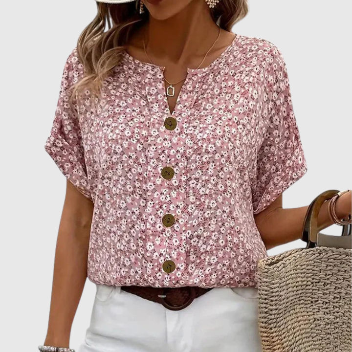 Sabine - Haut Floral Élégant d'Été