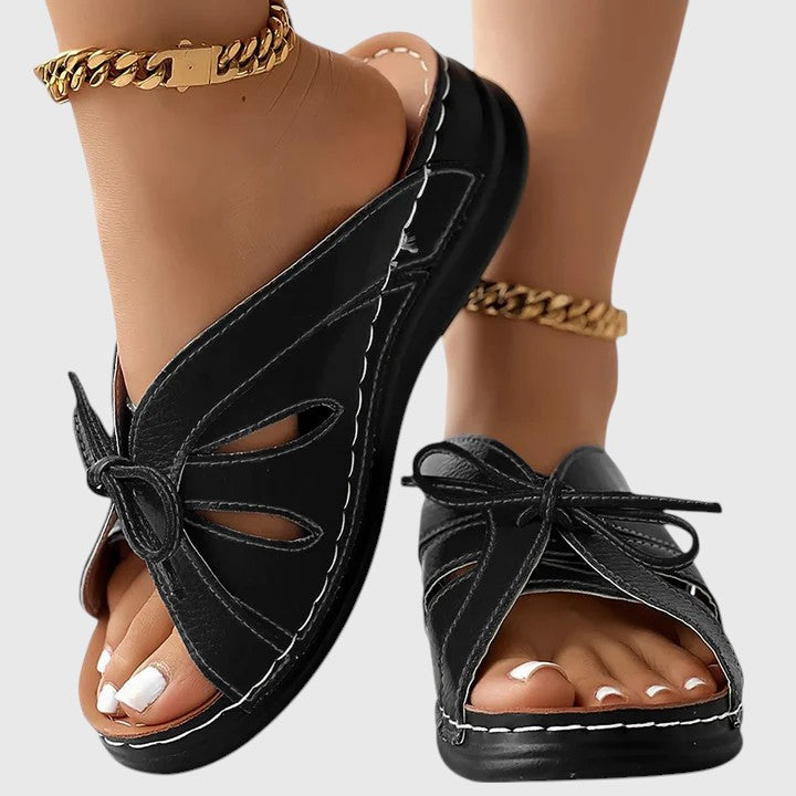 Darcy - Sandales à enfiler chic avec ruban