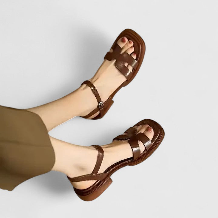 Clover - Sandales en Cuir Élégantes 