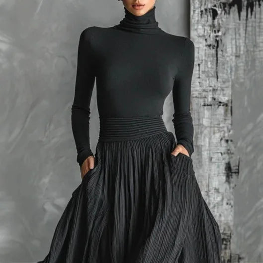 Ieteke | Elegante Zwarte Lange Jurk