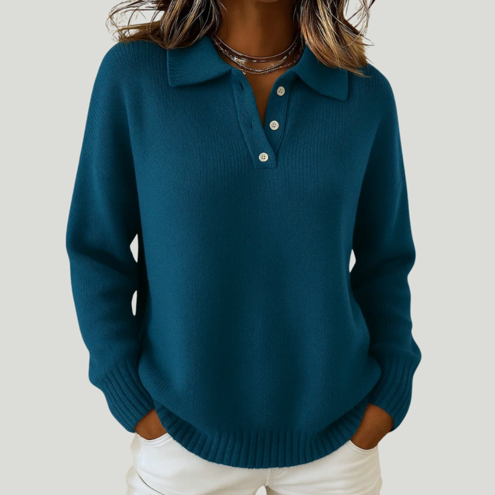 Clémentine | Pull doux avec col