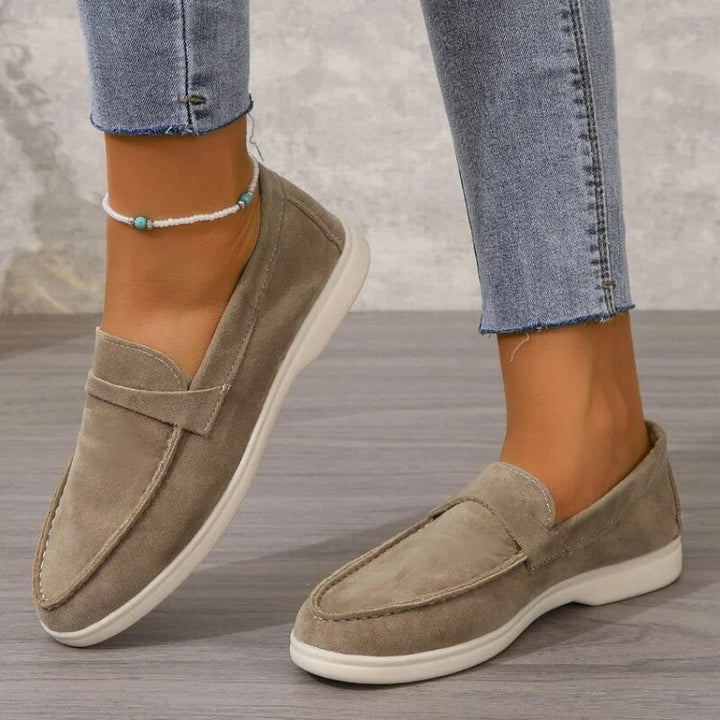 Catoo | Mocassins élégants - En daim avec talon compensé