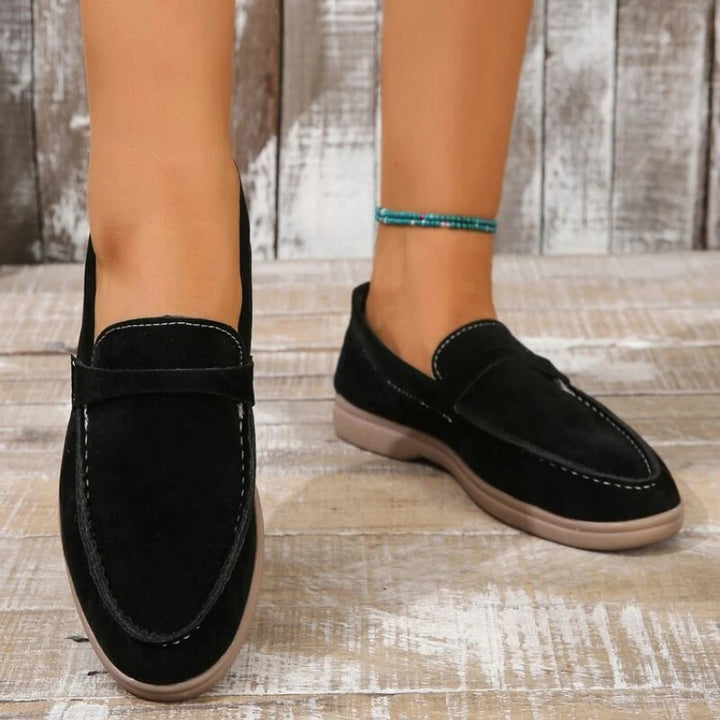Catoo | Mocassins élégants - En daim avec talon compensé
