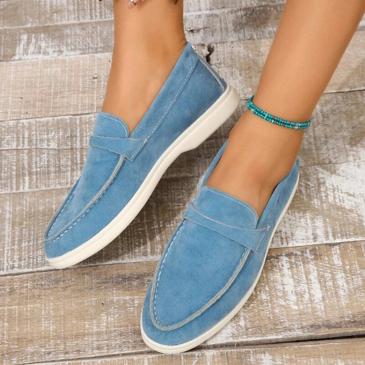 Catoo | Mocassins élégants - En daim avec talon compensé