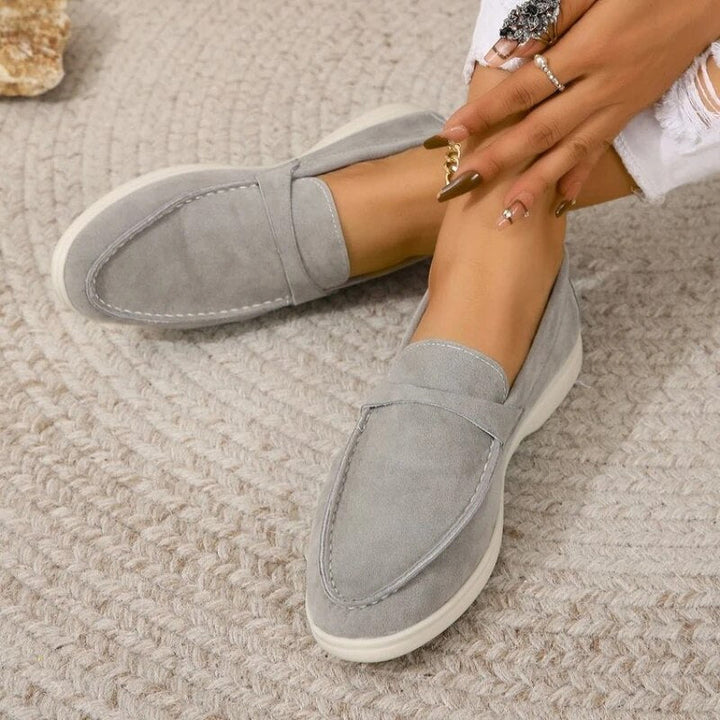 Catoo | Mocassins élégants - En daim avec talon compensé