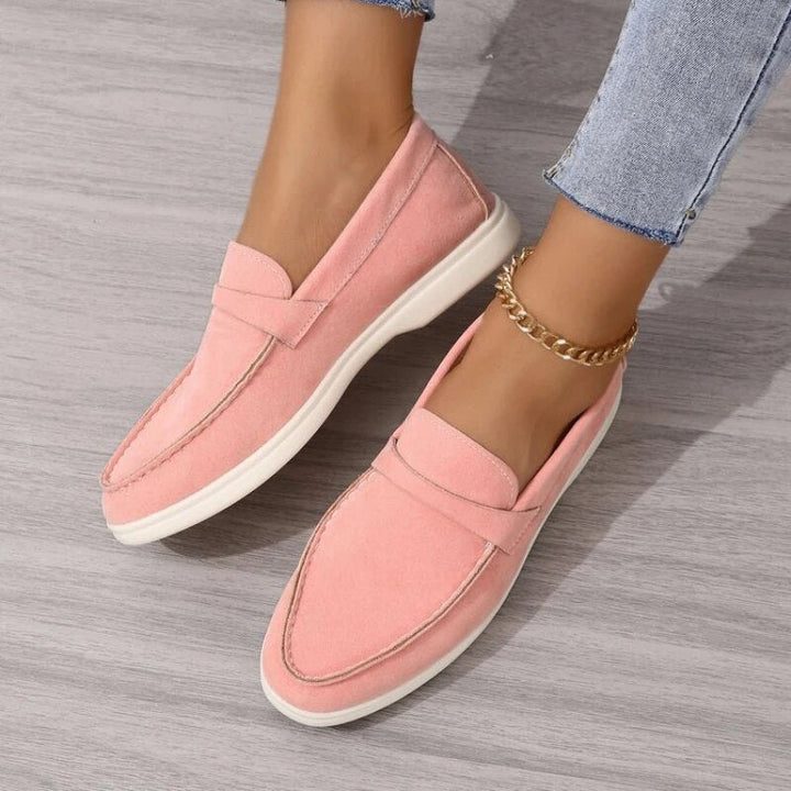 Catoo | Mocassins élégants - En daim avec talon compensé