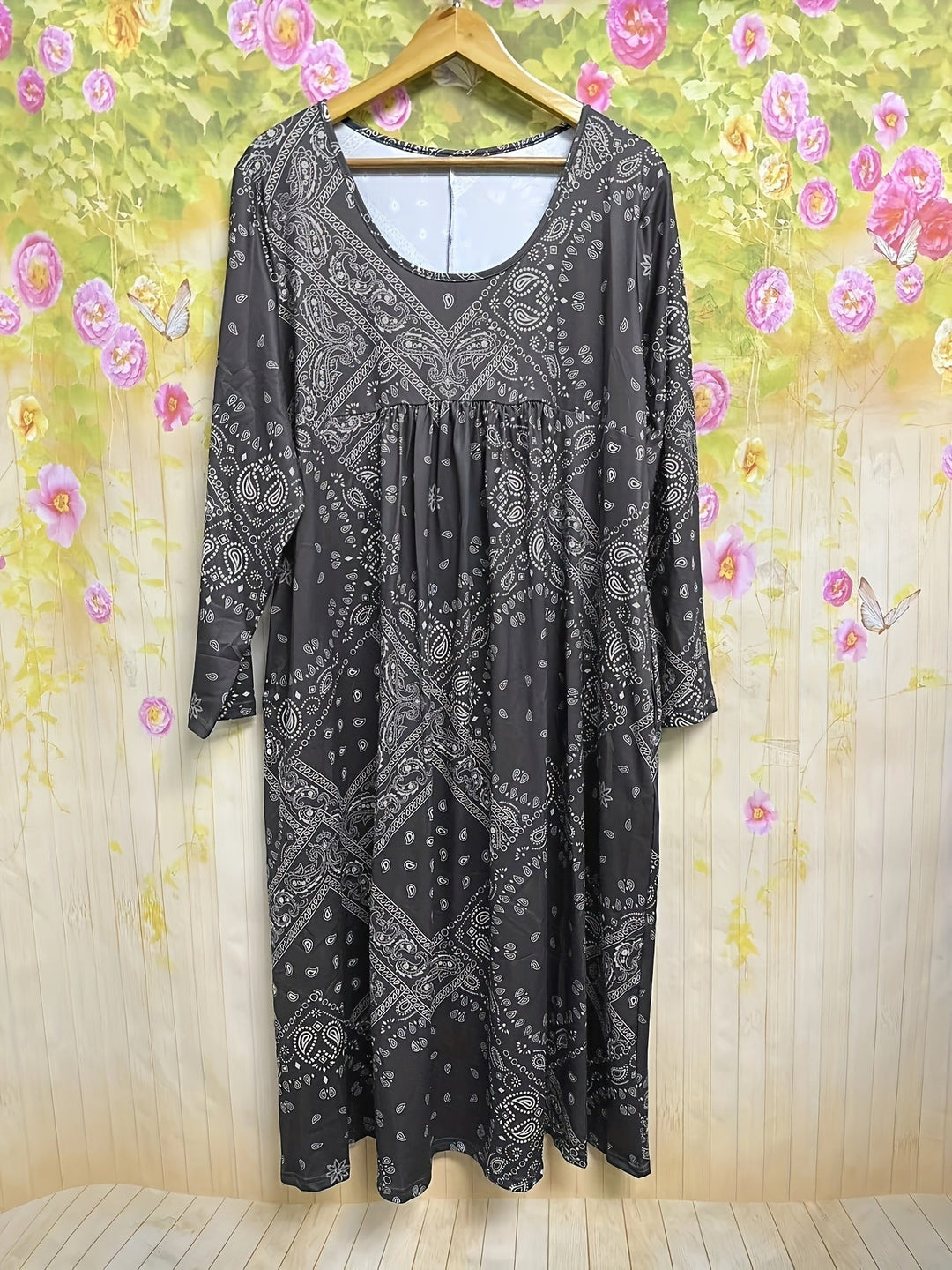 ÉLOWEN | ROBE MIDI À MANCHES LONGUES CASUAL