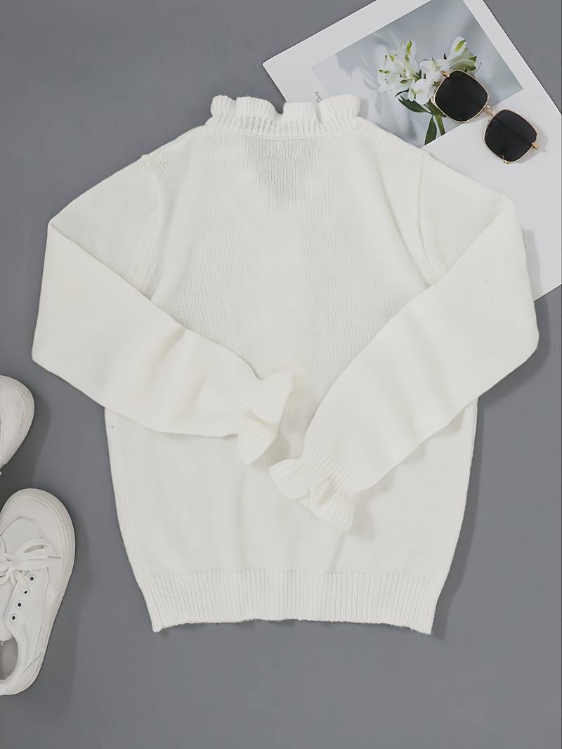 Darcey | Ruffle Blouse with Decorative Buttons