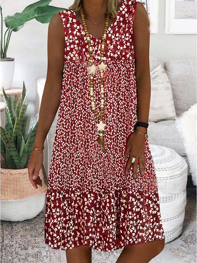 AYLA | ROBE SANS MANCHES À COL EN V 