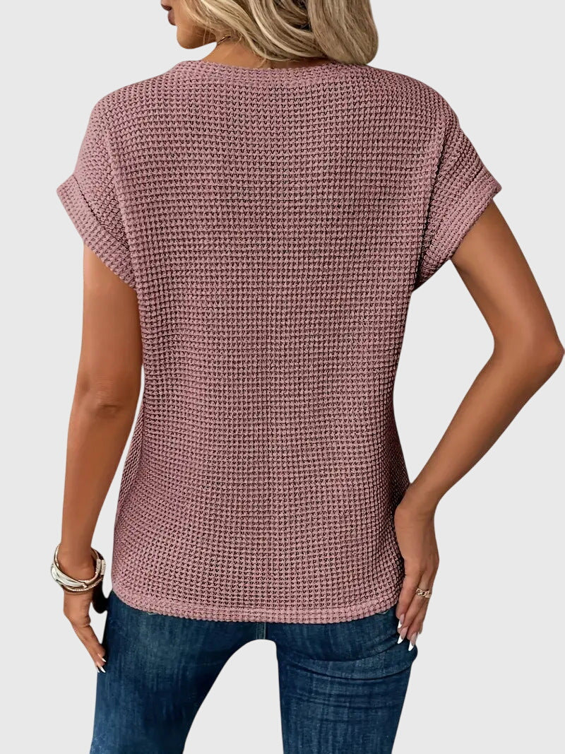 Isa™ | Blouse Élégante avec Col Rond