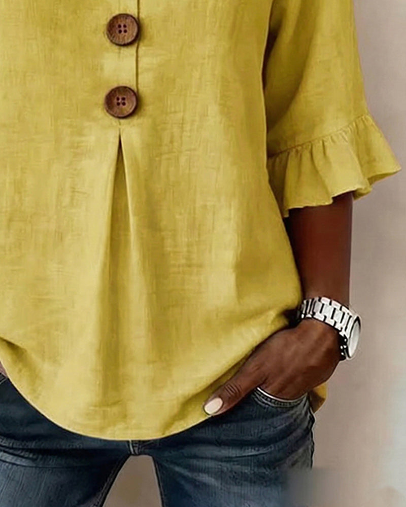 Castille | Blouse boutonnée qui camoufle le ventre