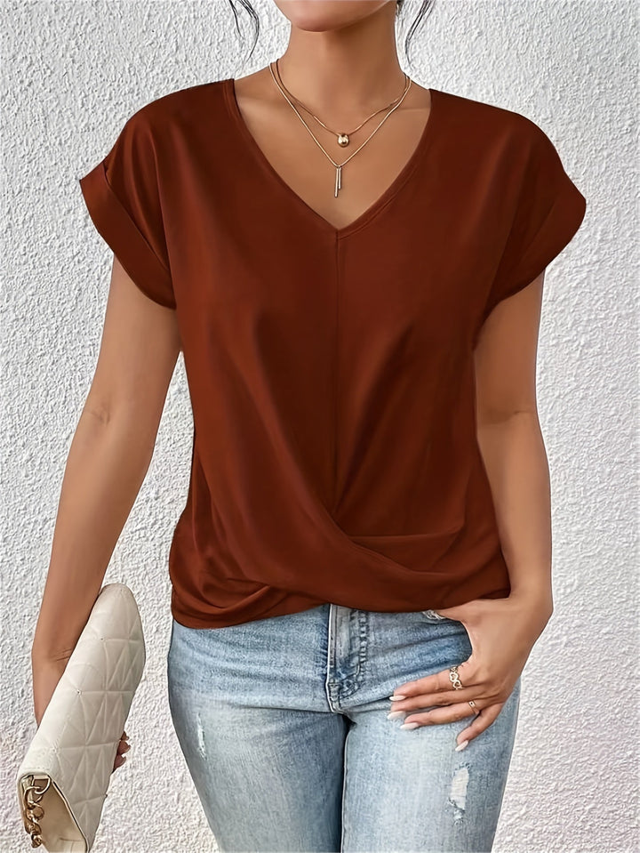 Cleo™ | T-shirt décontracté à encolure en cœur