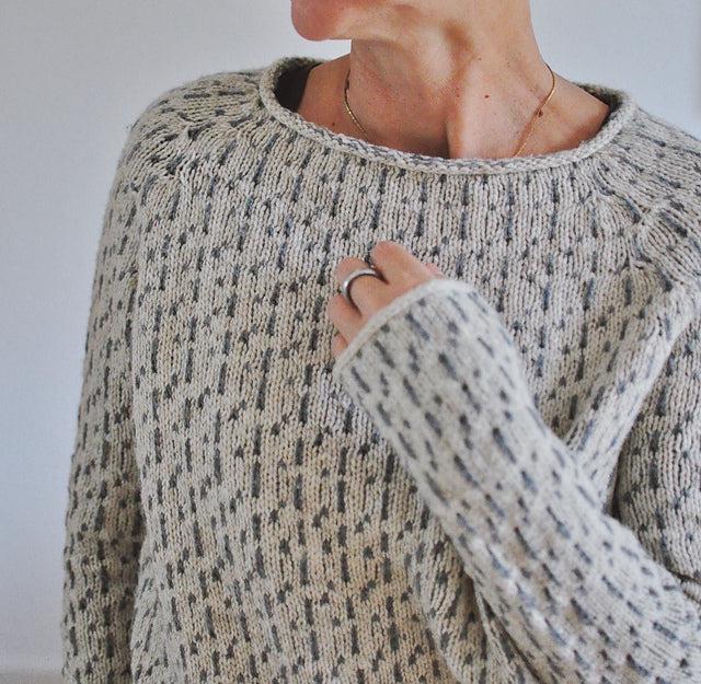 Paulien | Pull gris à col bateau