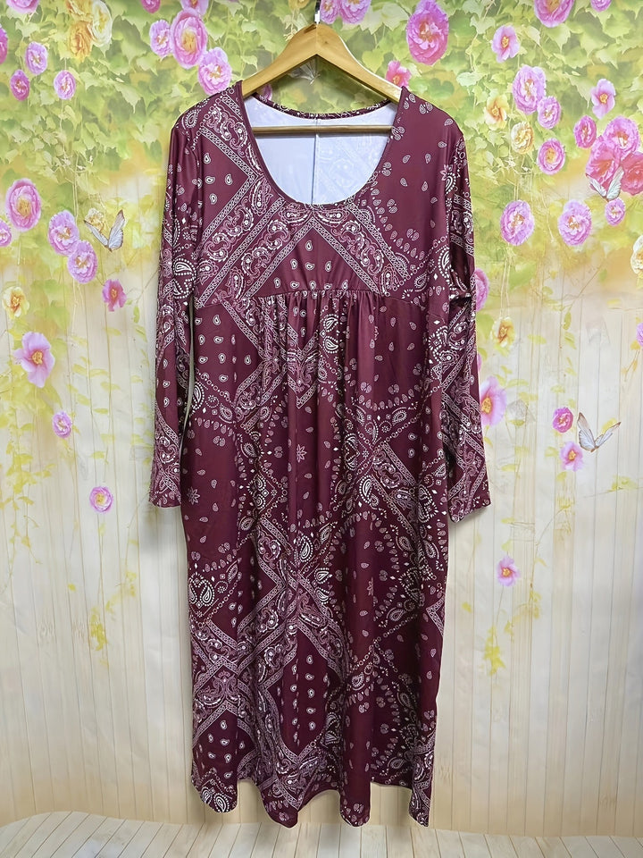 ÉLOWEN | ROBE MIDI À MANCHES LONGUES CASUAL