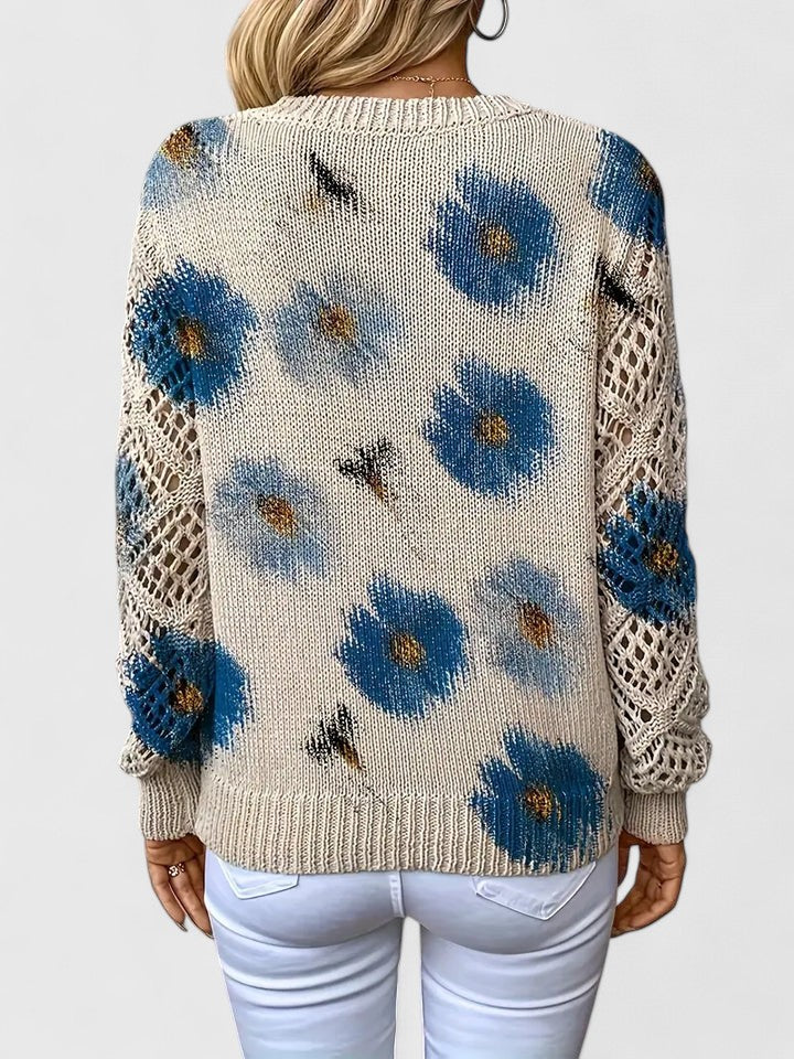 Eva | Pull élégant à motif floral
