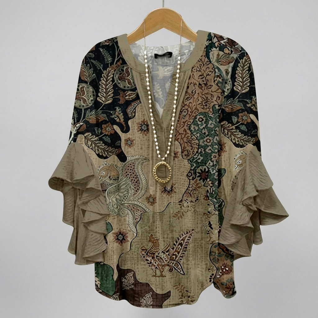 Iris – Blouse à col en V