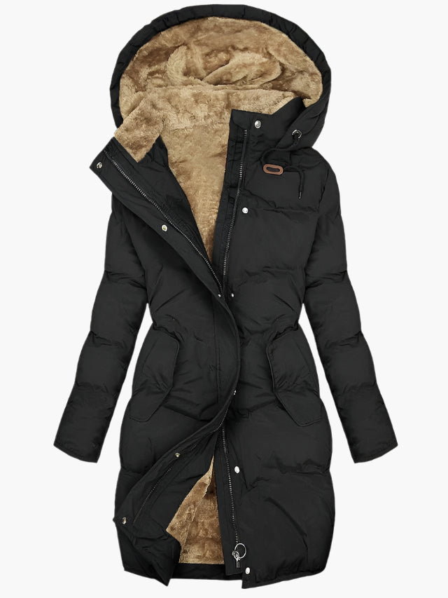 Marie-Anne | Manteau d'hiver doublé avec capuche et fermeture éclair