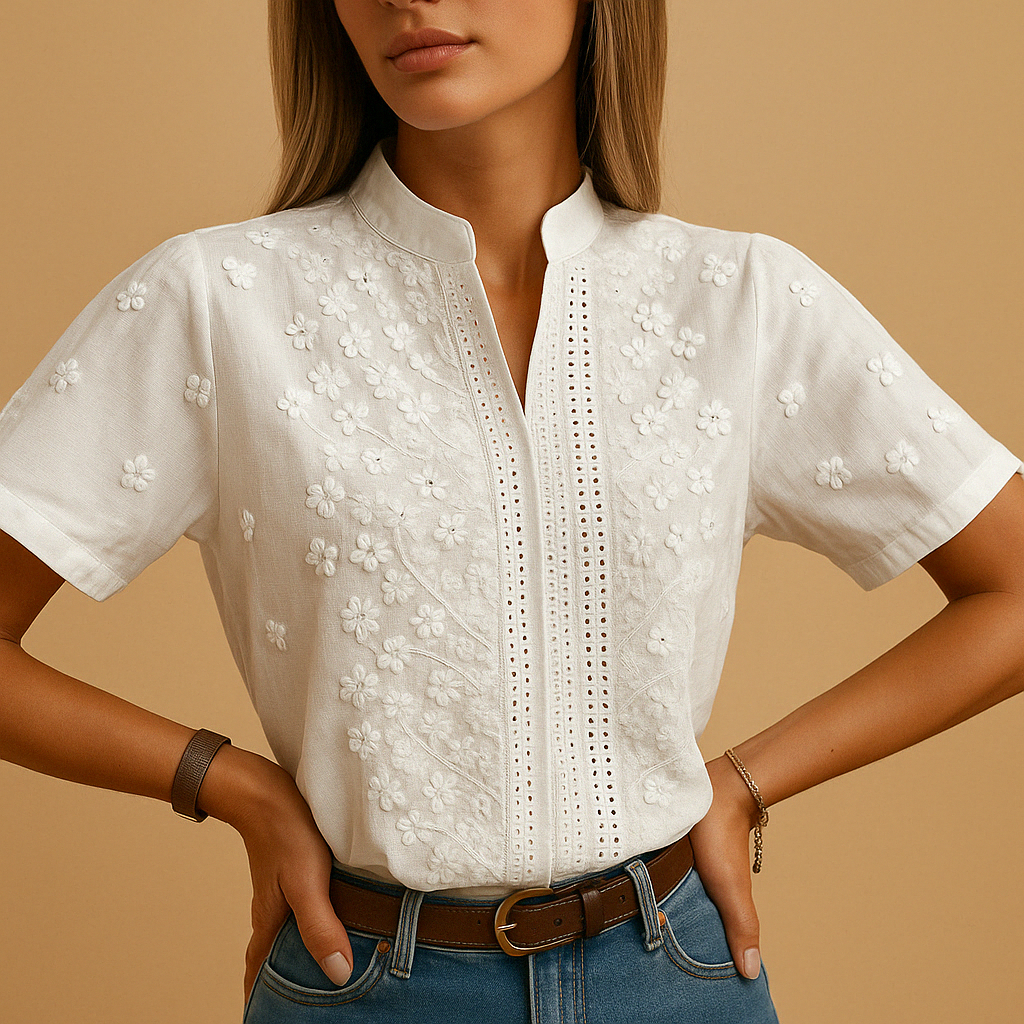Élise | Blouse blanche tendance