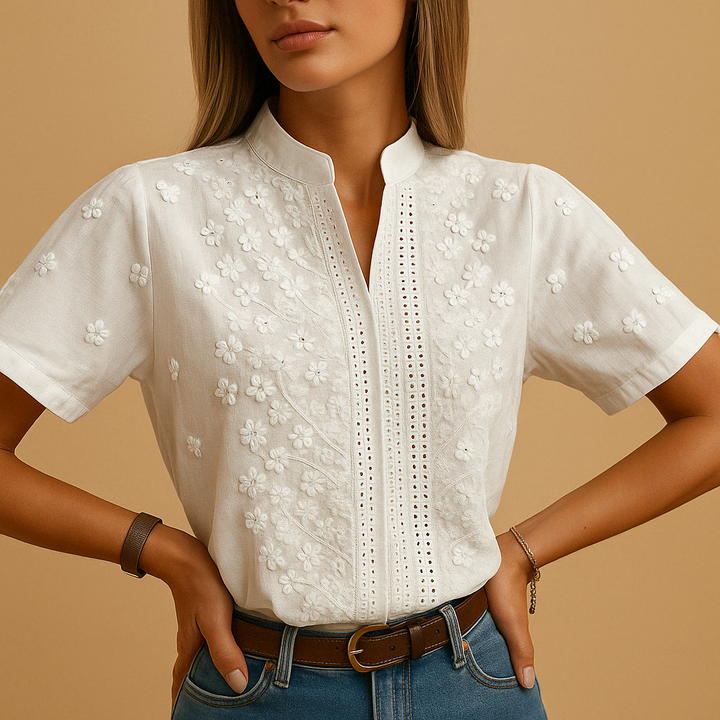 Élise | Blouse blanche tendance