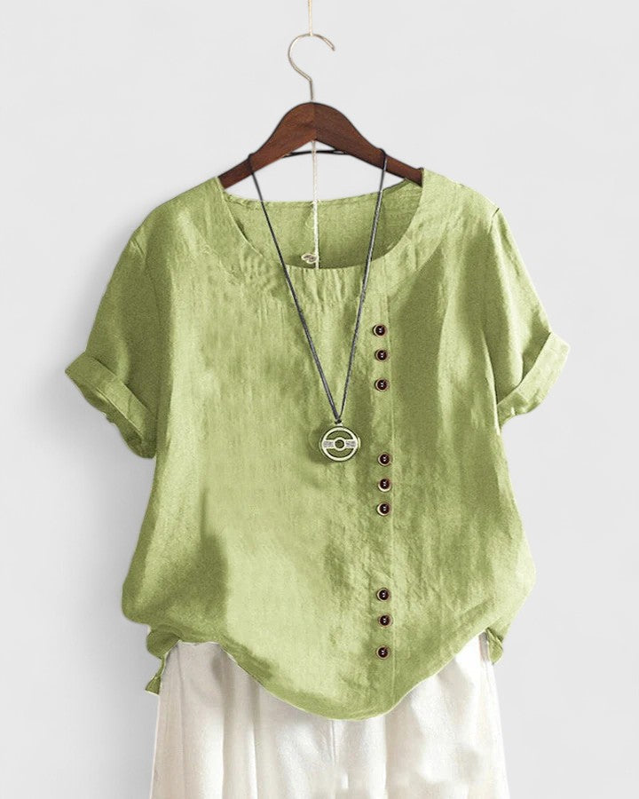 Elisavie | Blouse Confortable à Manches Courtes