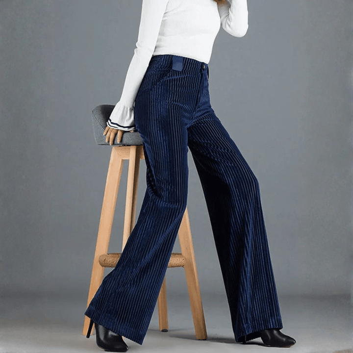 Lotus | Pantalon en velours côtelé taille haute pour femme