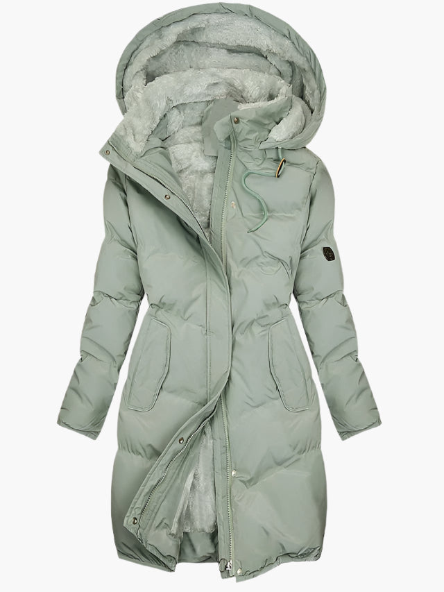 Marie-Anne | Manteau d'hiver doublé avec capuche et fermeture éclair
