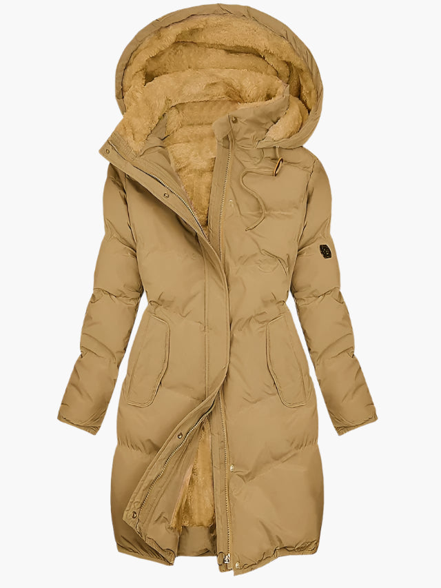 Marie-Anne | Manteau d'hiver doublé avec capuche et fermeture éclair
