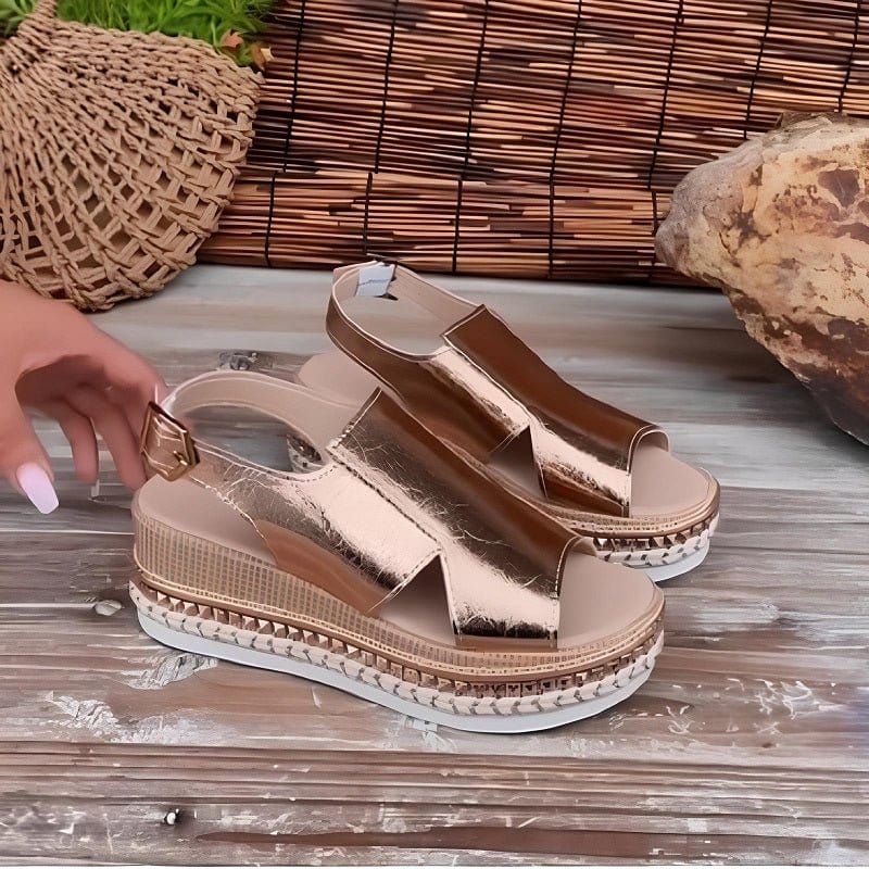 Baylie - Sandales Métallisées Stylées